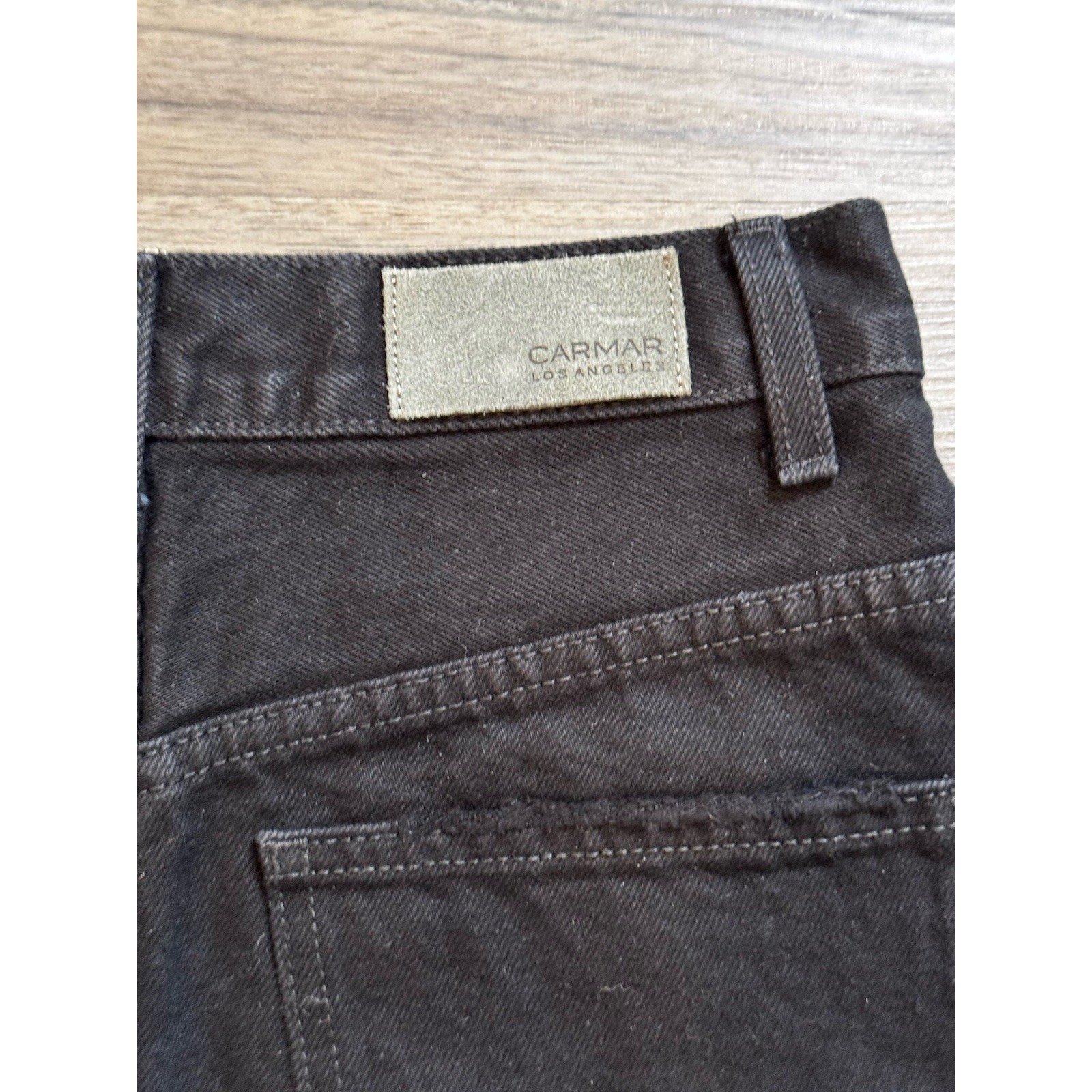 Nwt Carmar Womens Beatrice Beach Denim Skirt 25 Raw Hem Grunge Goth Mink — image 8 of 8
